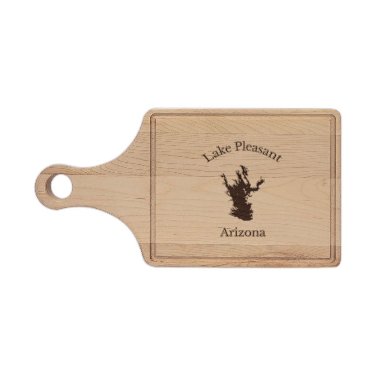 Arizona  Lake  Pleasant  Engraved  Cutting  Board  front  position  view  from  front  maple.webp