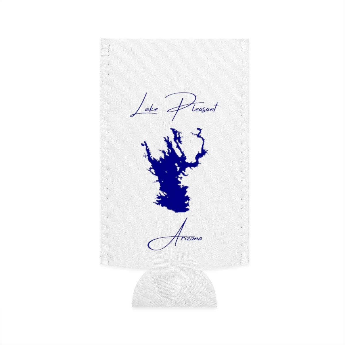 Arizona  Lake  Pleasant  Slim  Can  Koozie  front  position  view  from  flat-front  white.webp