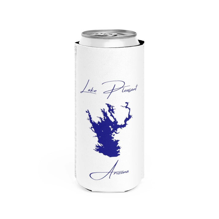 Arizona  Lake  Pleasant  Slim  Can  Koozie  front  position  view  from  front  white.webp