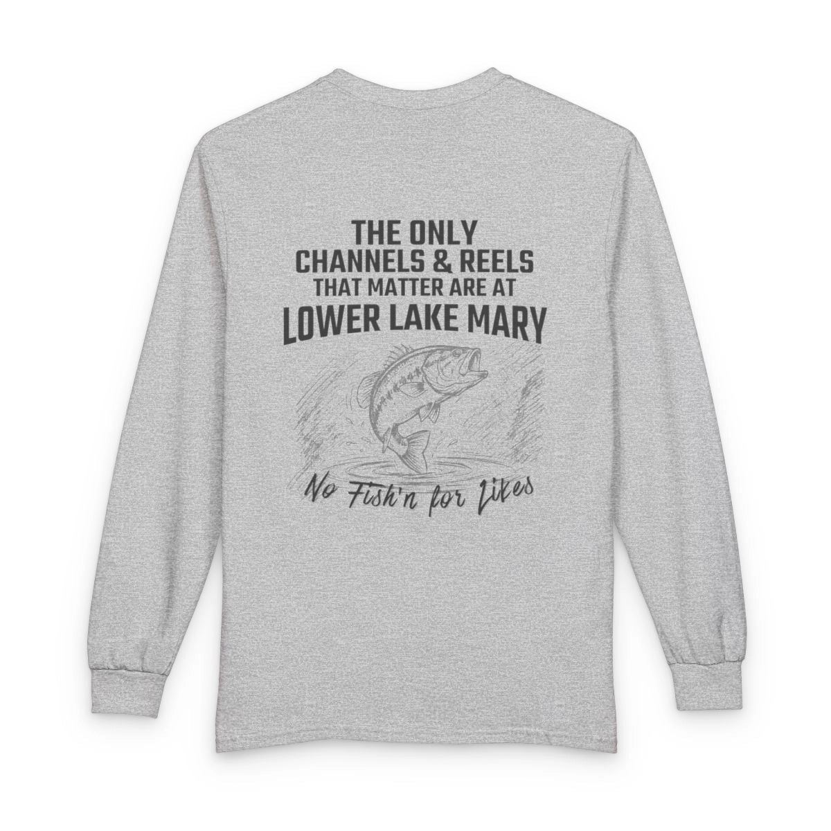 Arizona  Lower  Lake  Mary  Long  Sleeve  Fishing  T-shirt  back  position  view  from  back  sport  grey.webp