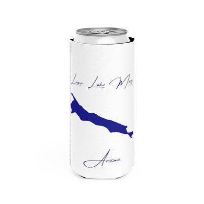 Arizona  Lower  Lake  Mary  Slim  Can  Koozie  front  position  view  from  front  white.webp
