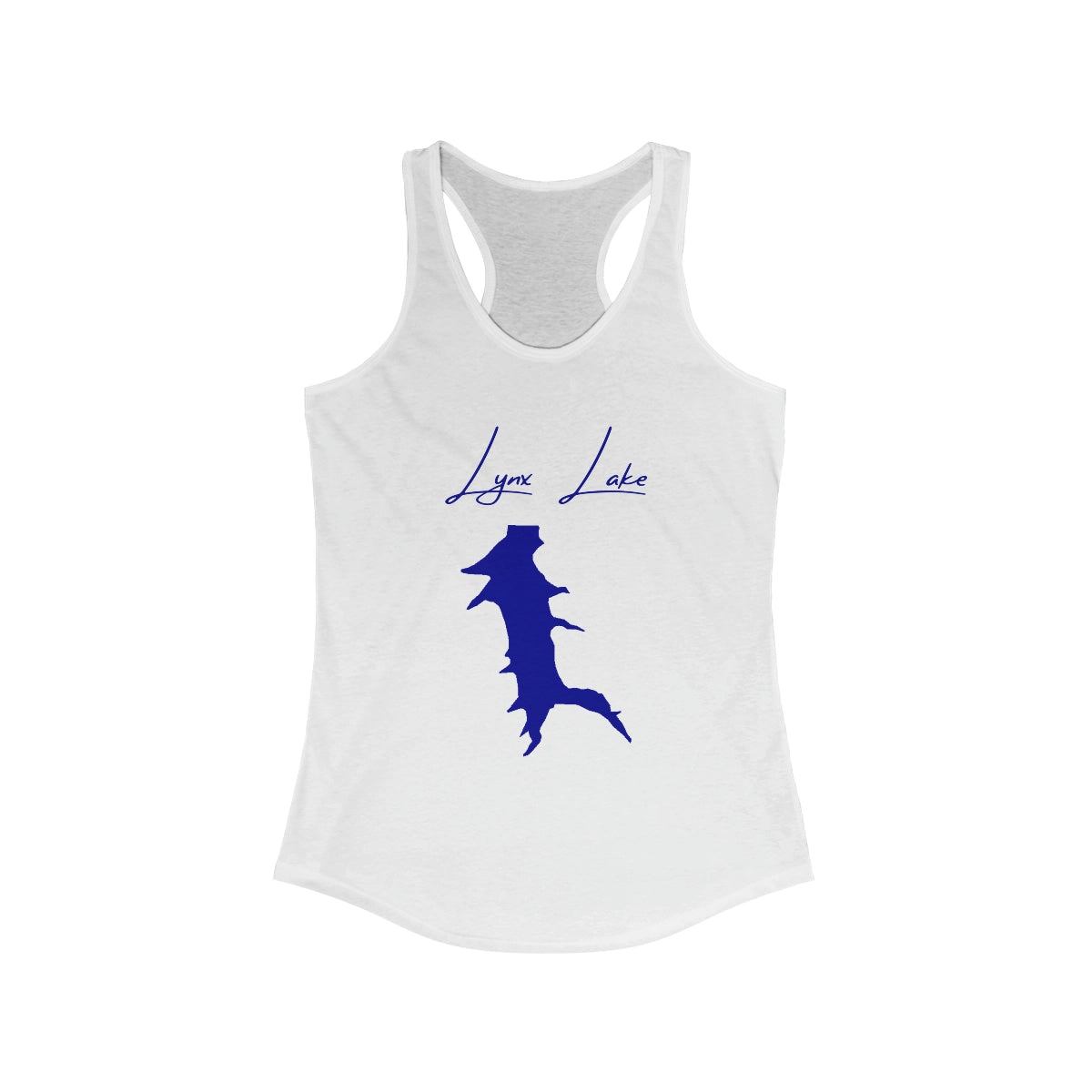 Arizona  Lynx  Lake  Racerback-Tank  front  position  view  from  front  solid  white.webp