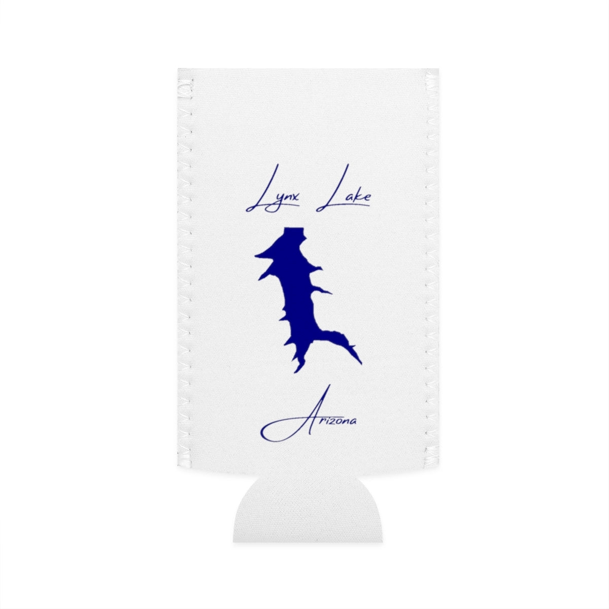 Arizona  Lynx  Lake  Slim  Can  Koozie  front  position  view  from  flat-front  white.webp