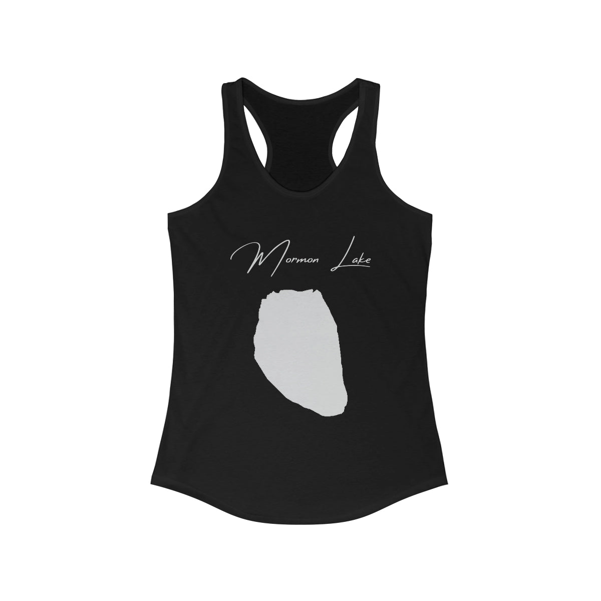 Arizona  Mormon  Lake  Racerback-Tank  front  position  view  from  front  solid  black.webp