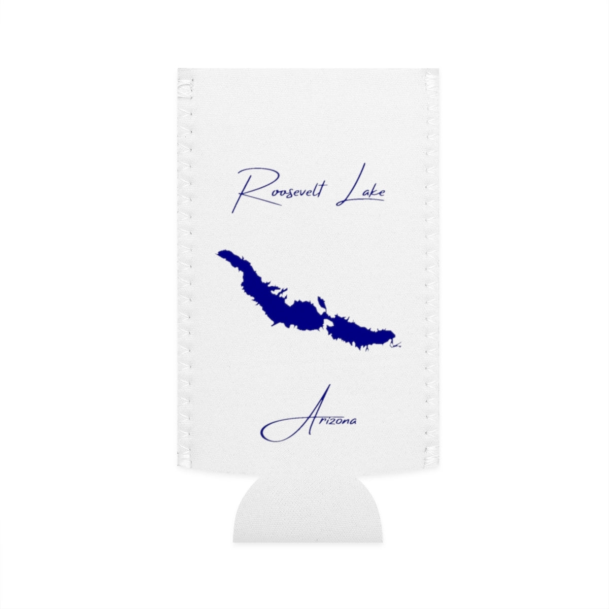 Arizona  Roosevelt  Lake  Slim  Can  Koozie  front  position  view  from  flat-front  white.webp