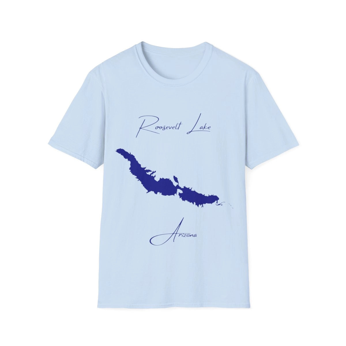 Arizona  Roosevelt  Lake  T-shirt  front  position  view  from  front  light  blue.webp
