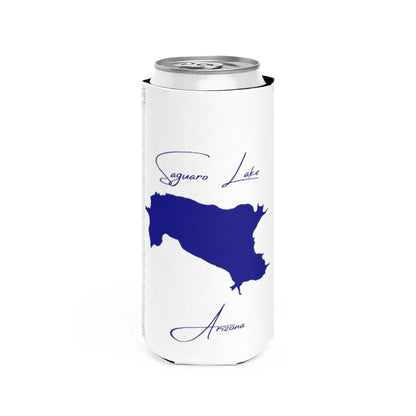 Arizona  Saguaro  Lake  Slim  Can  Koozie  front  position  view  from  front  white.webp