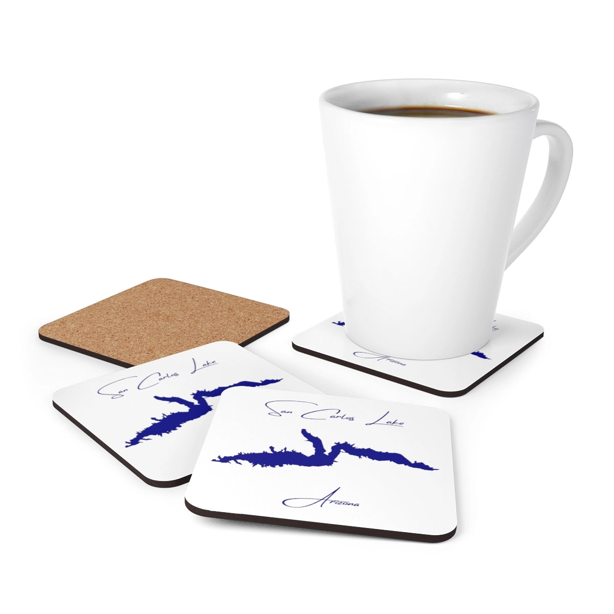 Arizona  San  Carlos  Lake  Coaster  Set  front  position  view  from  context-1  3.75  x  3.75.webp