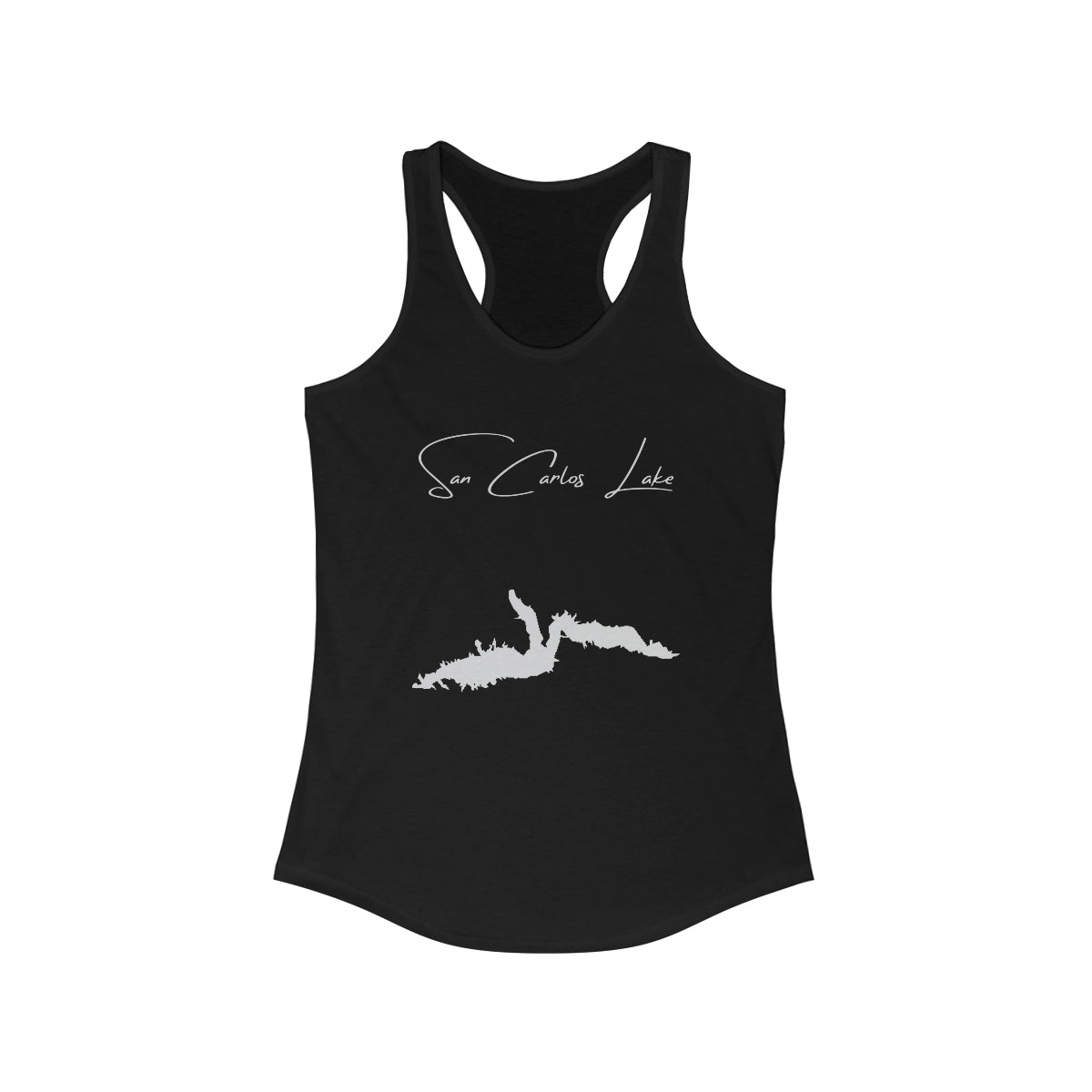 Arizona  San  Carlos  Lake  Racerback-Tank  front  position  view  from  front  solid  black.webp