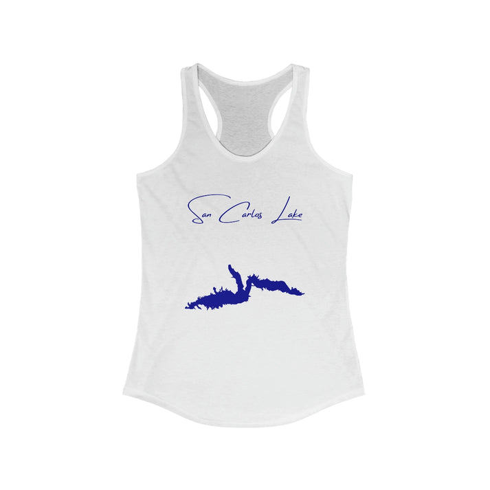 Arizona  San  Carlos  Lake  Racerback-Tank  front  position  view  from  front  solid  white.webp