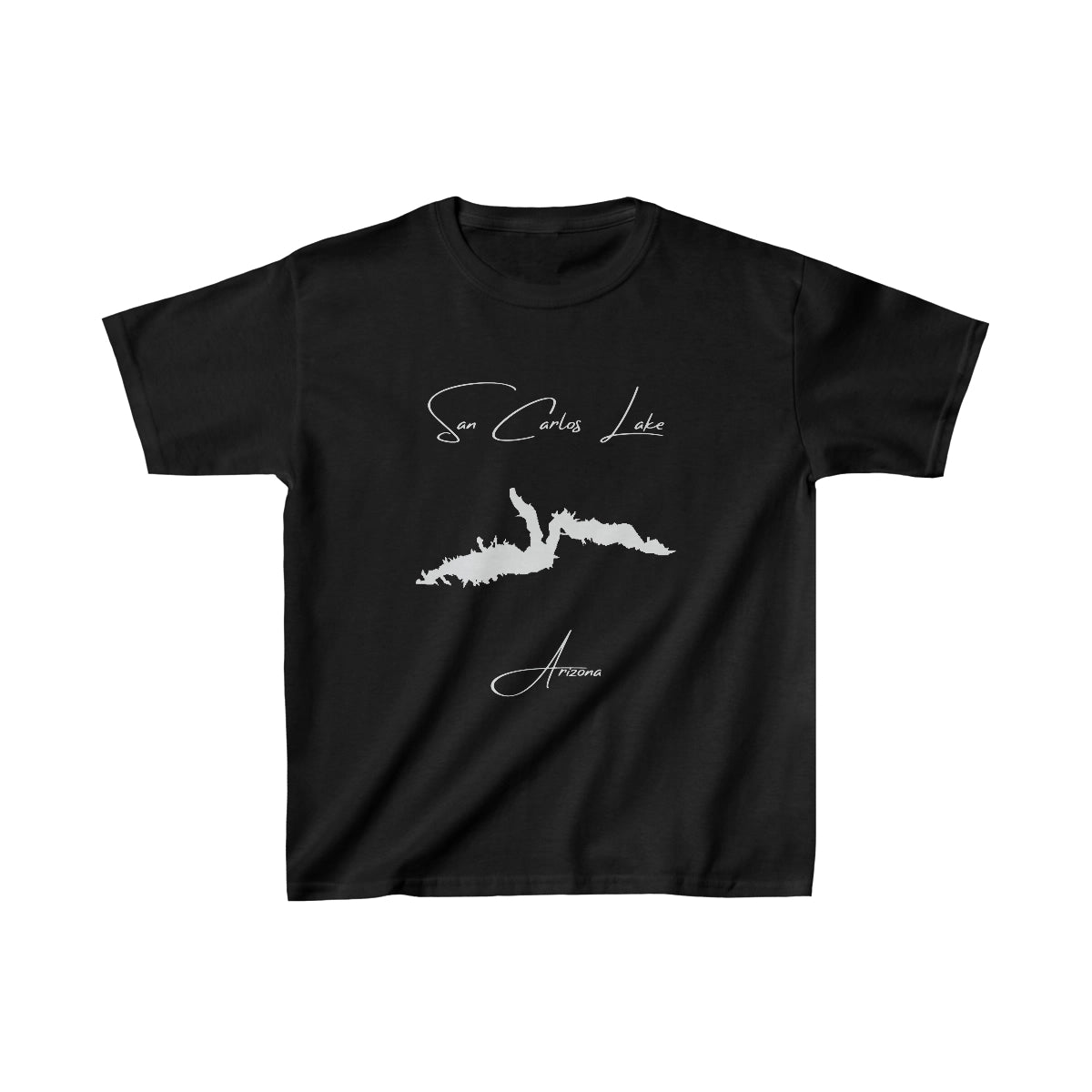 Arizona  San  Carlos  Lake  Youth  T-shirt  front  position  view  from  front  black.webp