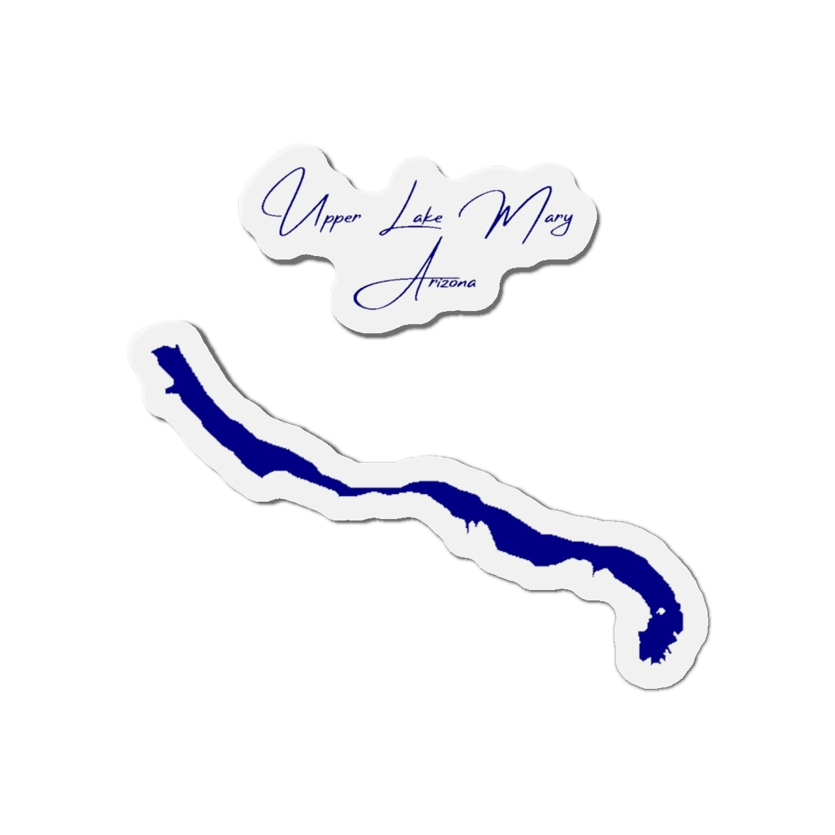 Arizona  Upper  Lake  Mary  Die  Cut  Magnet  front  position  view  from  front  4  x  4.webp