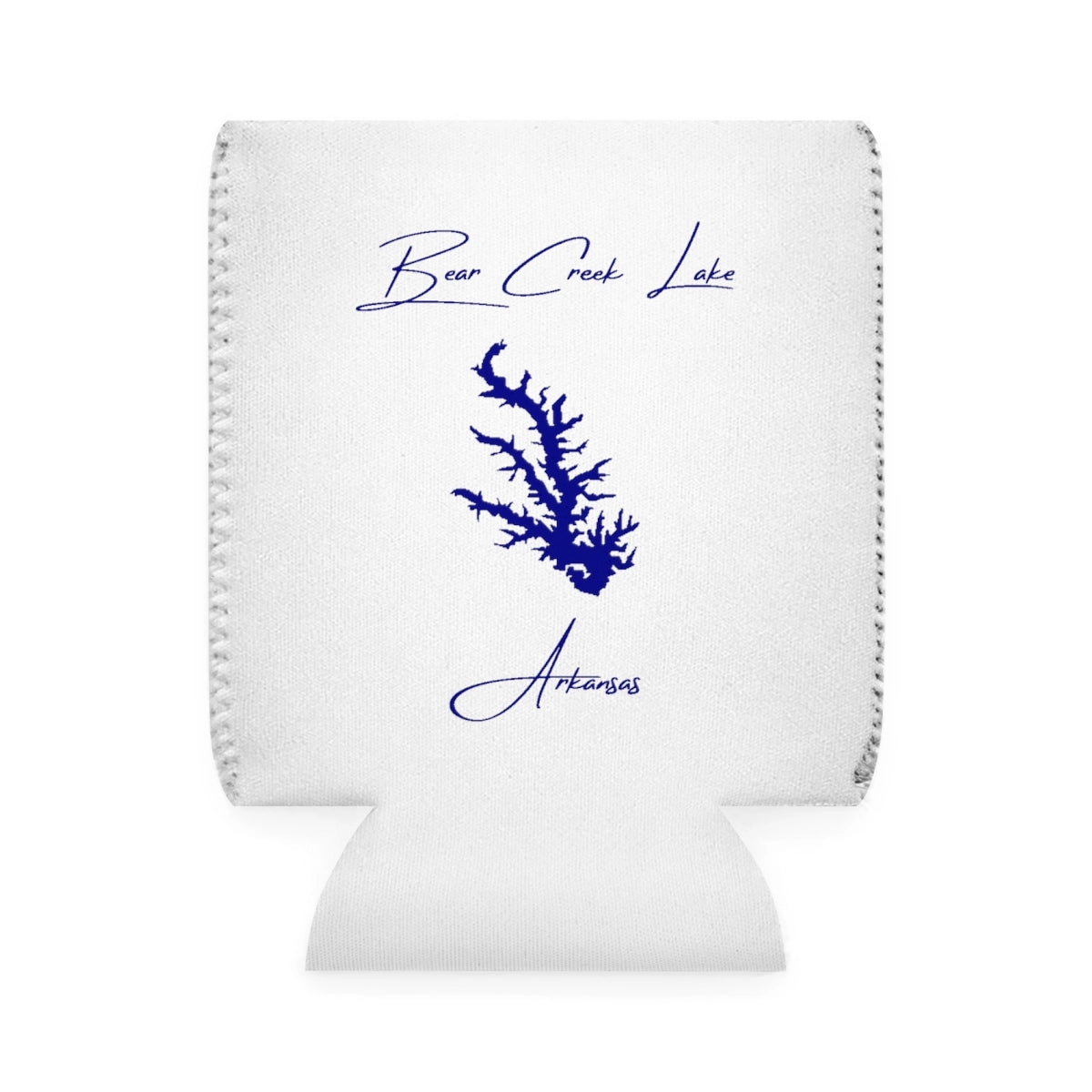 Arkansas  Bear  Creek  Lake  Can  Koozie  front  position  view  from  front-1  white.webp