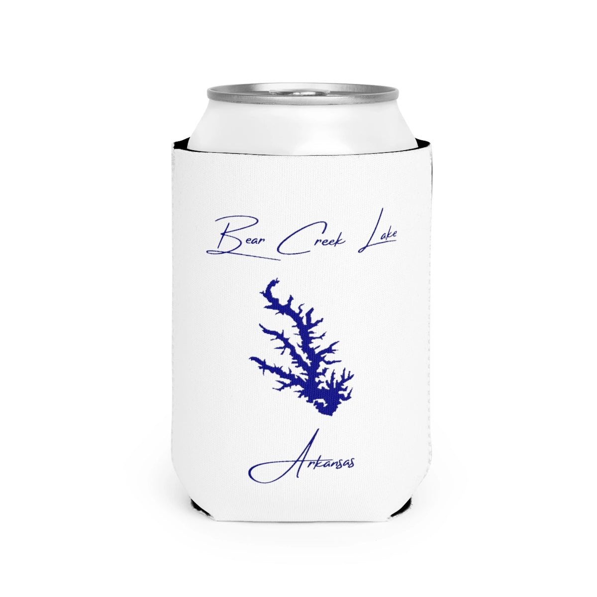 Arkansas  Bear  Creek  Lake  Can  Koozie  front  position  view  from  front-2  white.webp