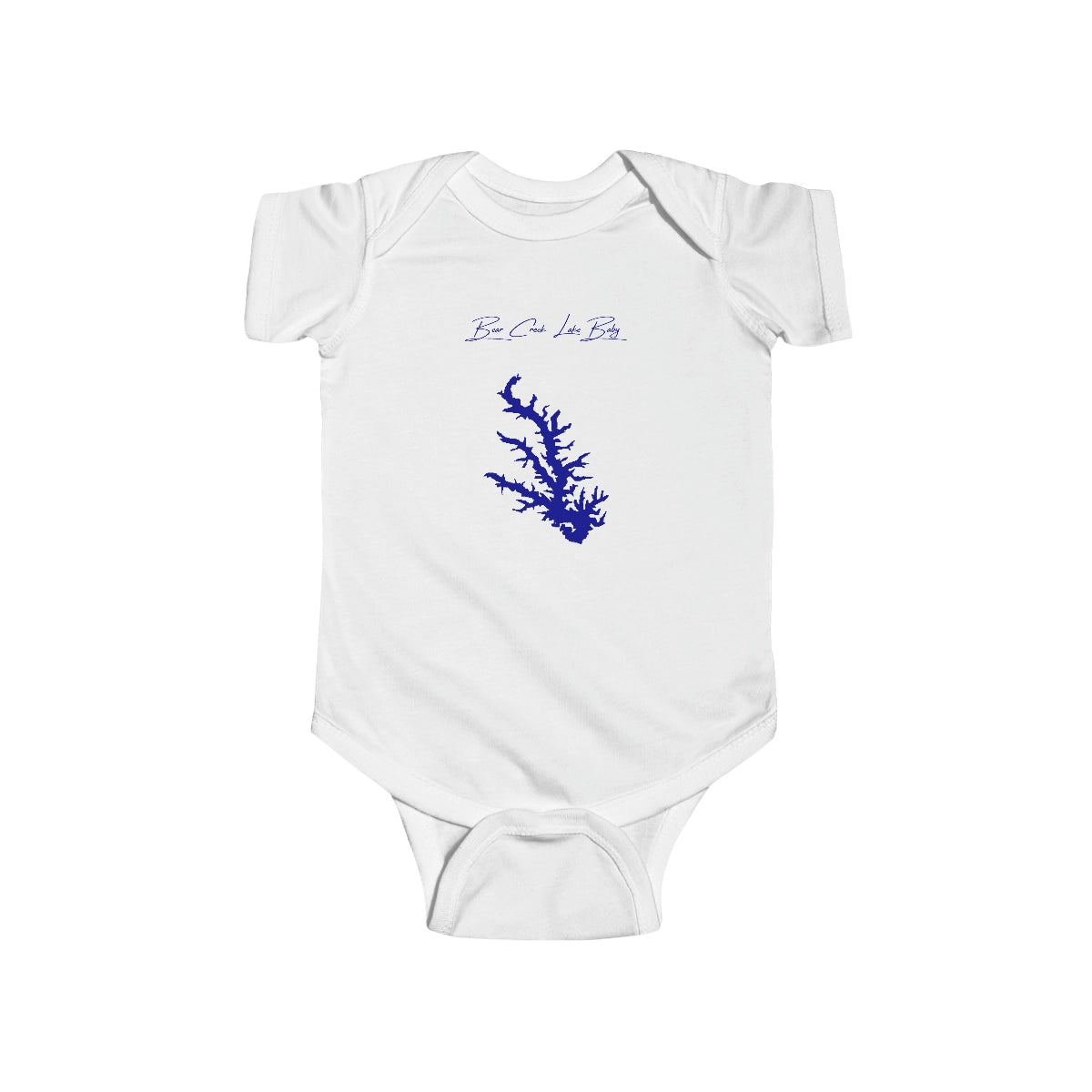 Arkansas  Bear  Creek  Lake  Onesie  front  position  view  from  front  white.webp