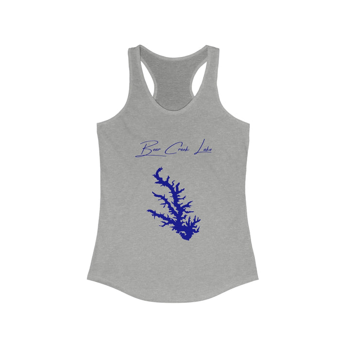 Arkansas  Bear  Creek  Lake  Racerback-Tank  front  position  view  from  front  heather  grey.webp