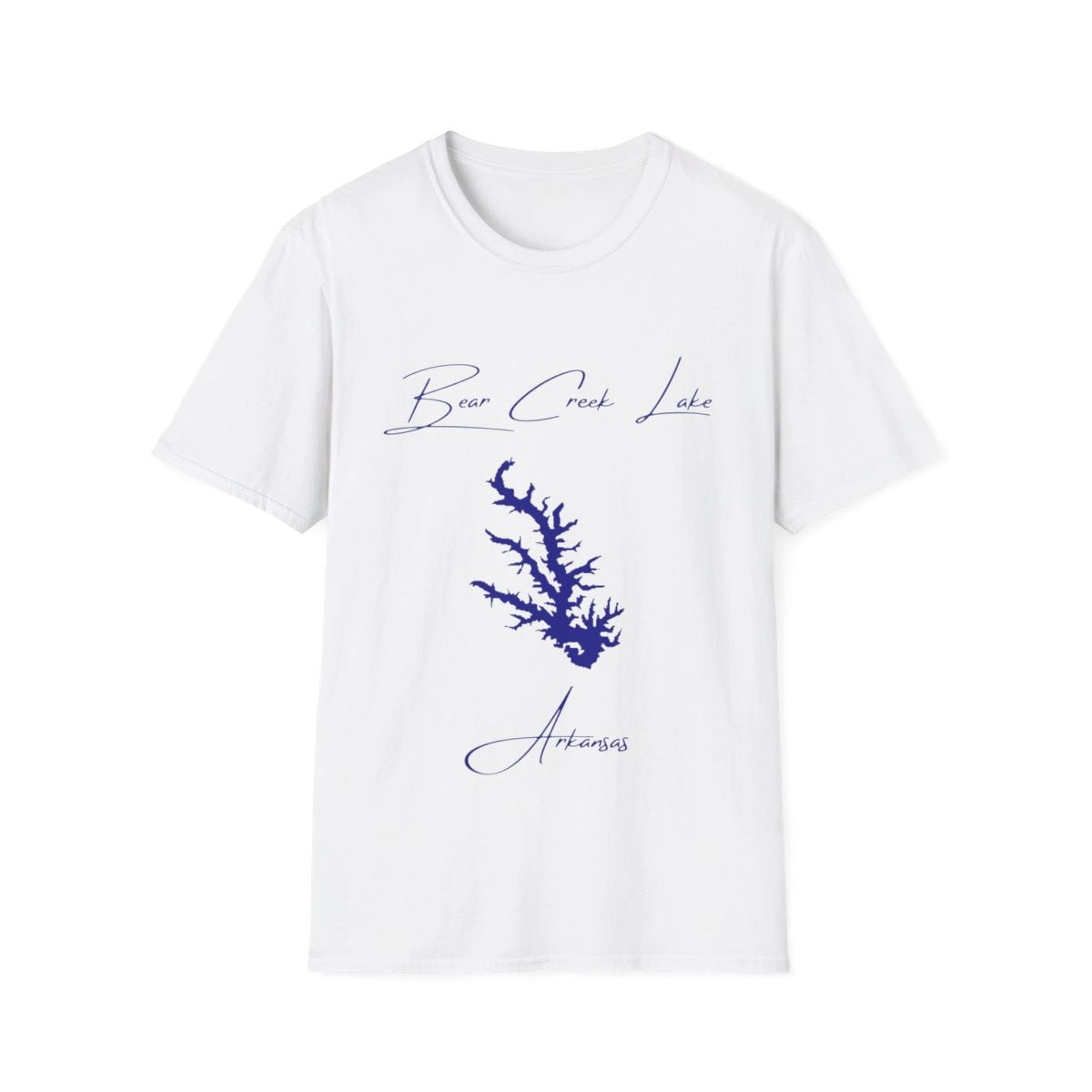 Arkansas  Bear  Creek  Lake  T-shirt  front  position  view  from  front  white.webp