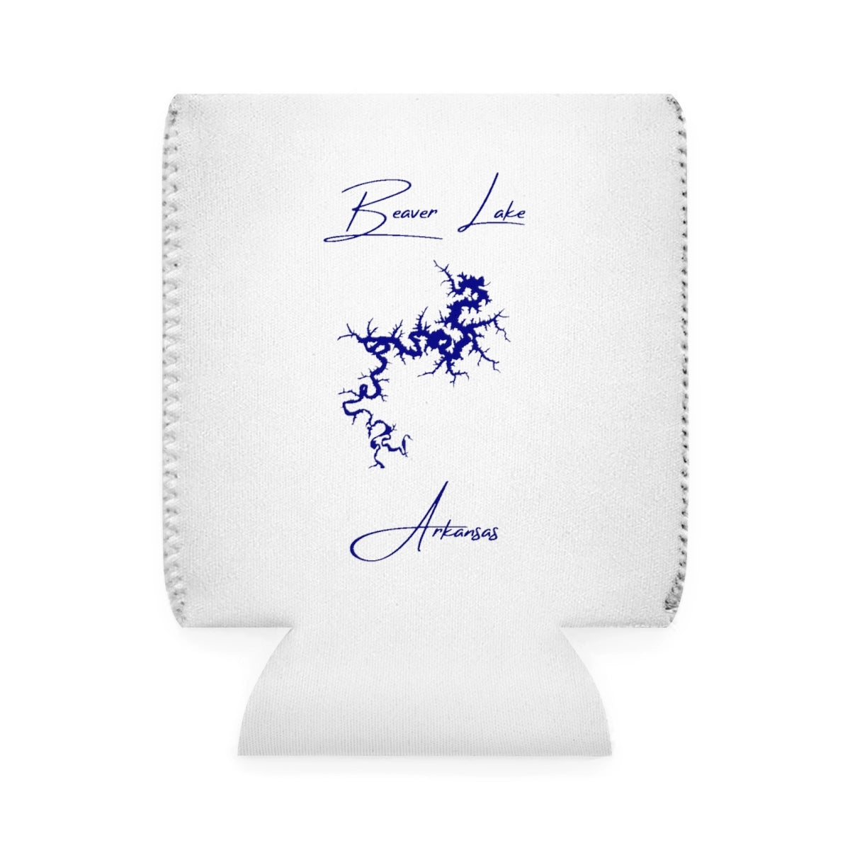 Arkansas  Beaver  Lake  Can  Koozie  front  position  view  from  front-1  white.webp
