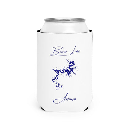 Arkansas  Beaver  Lake  Can  Koozie  front  position  view  from  front-2  white.webp