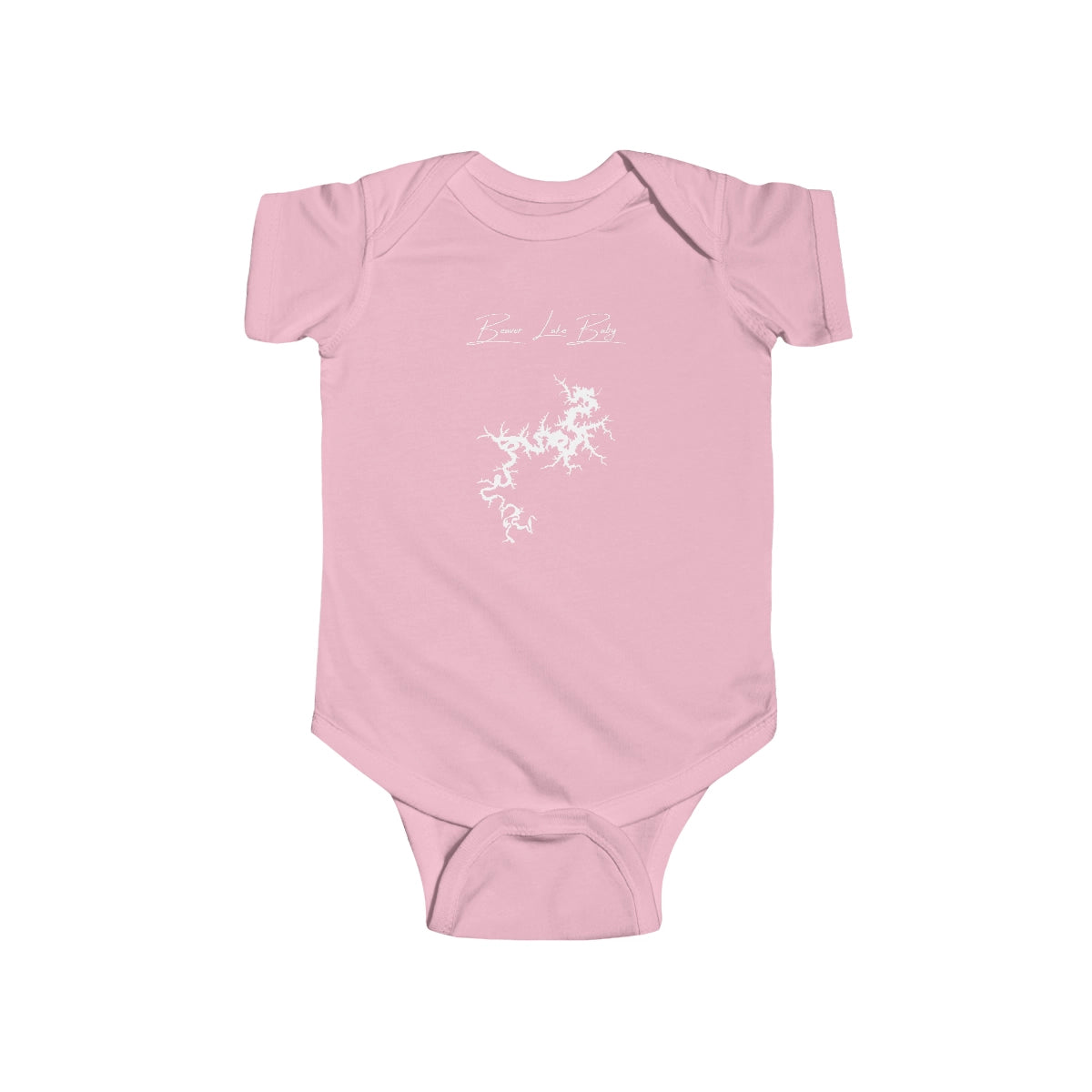 Arkansas  Beaver  Lake  Onesie  front  position  view  from  front  pink.webp