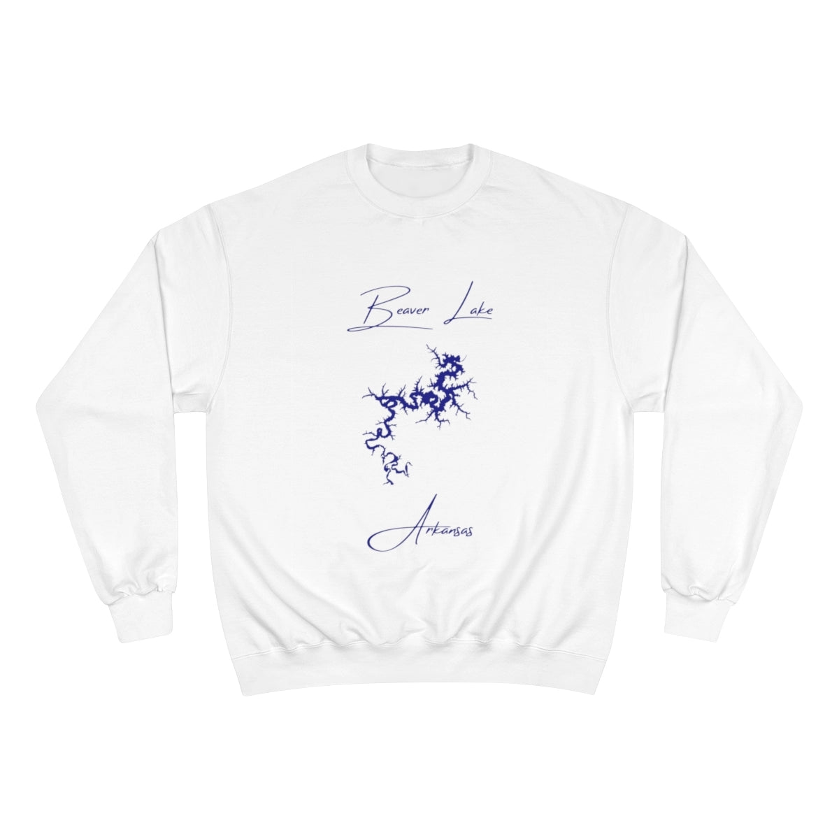 Arkansas  Beaver  Lake  Sweatshirt  front  position  view  from  front  white.webp