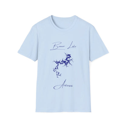 Arkansas  Beaver  Lake  T-shirt  front  position  view  from  front  light  blue.webp