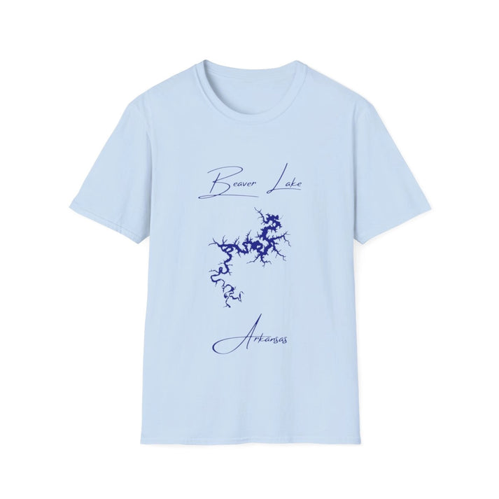 Arkansas  Beaver  Lake  T-shirt  front  position  view  from  front  light  blue.webp