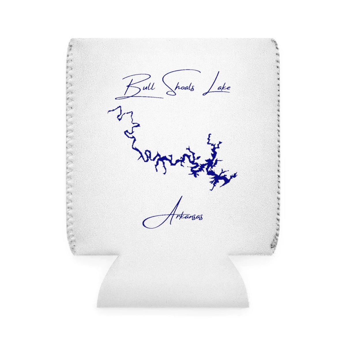 Arkansas  Bull  Shoals  Lake  Can  Koozie  front  position  view  from  front-1  white.webp