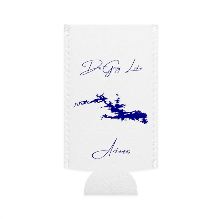 Arkansas  DeGray  Lake  Slim  Can  Koozie  front  position  view  from  flat-front  white.webp
