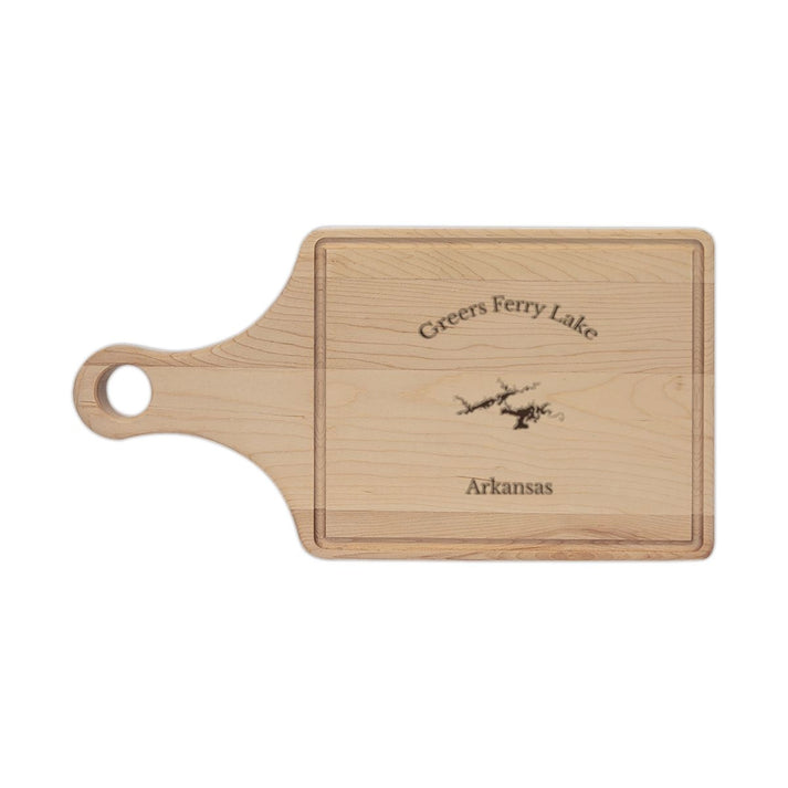 Arkansas  Greers  Ferry  Lake  Engraved  Cutting  Board  front  position  view  from  front  maple.webp