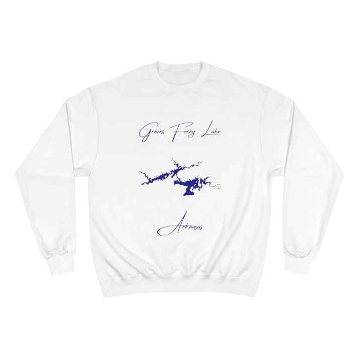 Arkansas  Greers  Ferry  Lake  Sweatshirt  front  position  view  from  front  white.webp