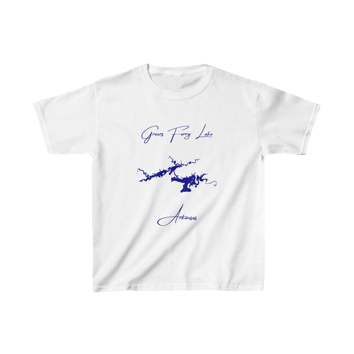 Arkansas  Greers  Ferry  Lake  Youth  T-shirt  front  position  view  from  front  white.webp