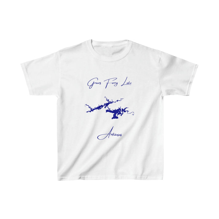 Arkansas  Greers  Ferry  Lake  Youth  T-shirt  front  position  view  from  front  white.webp