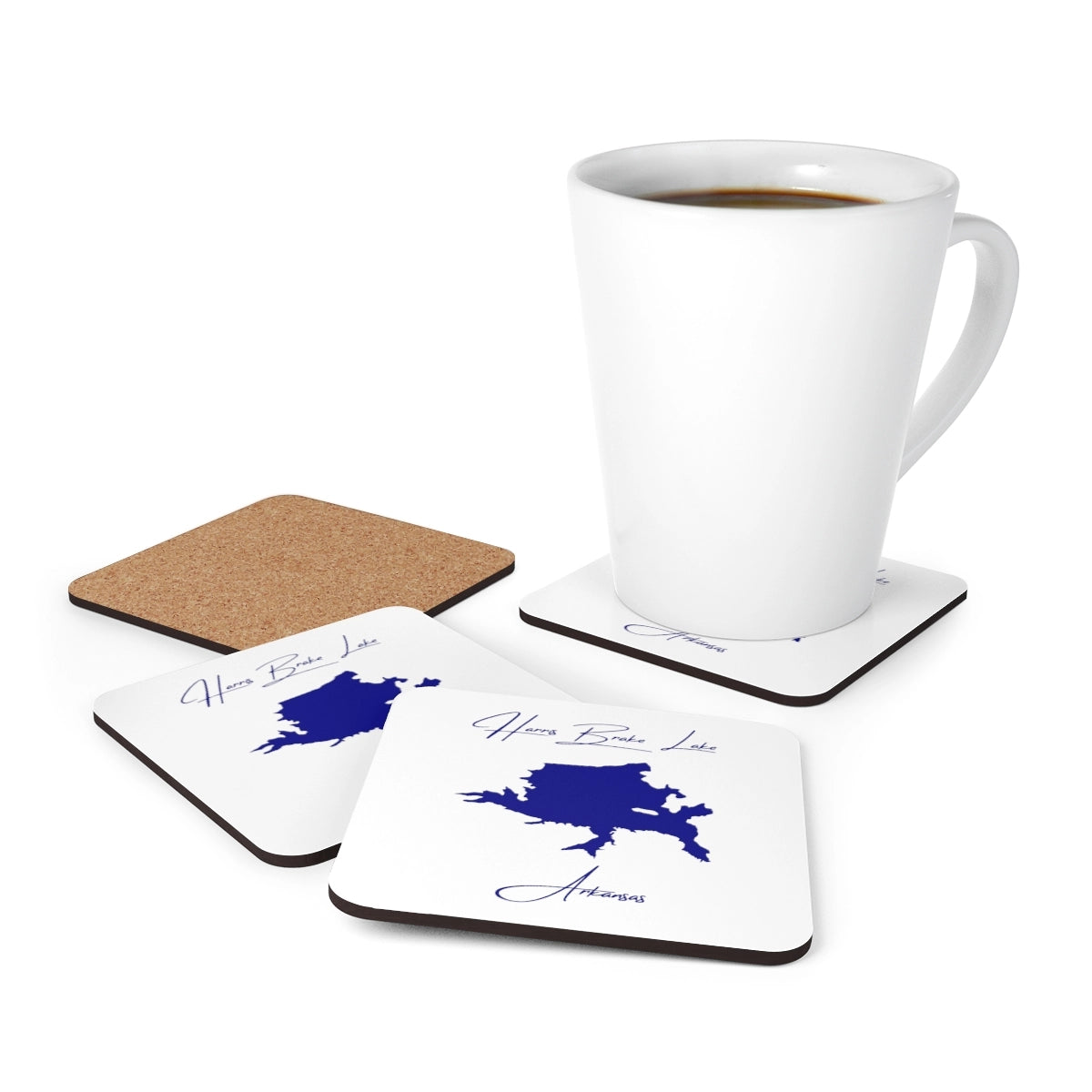 Arkansas  Harris  Brake  Lake  Coaster  Set  front  position  view  from  context-1  3.75  x  3.75.webp