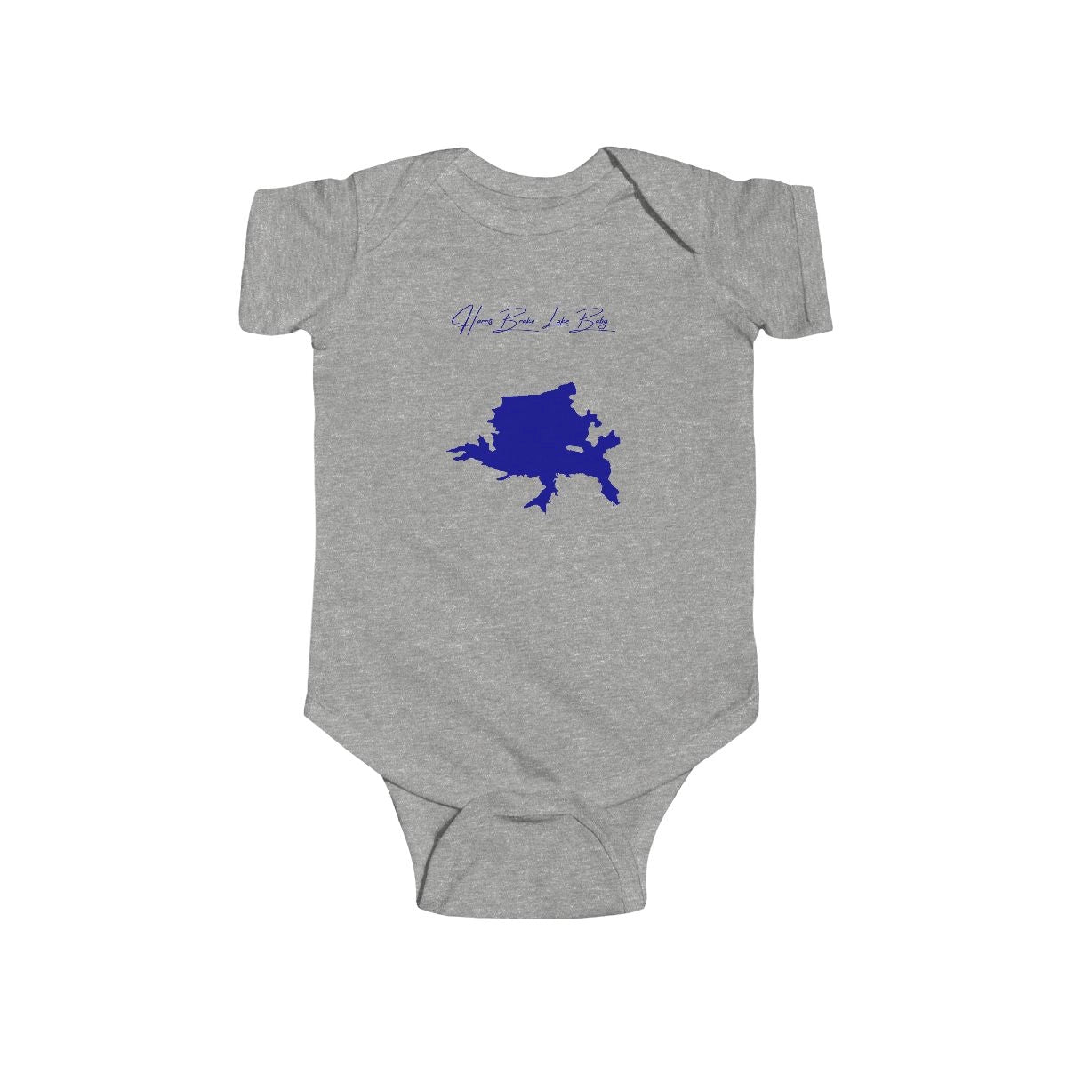 Arkansas  Harris  Brake  Lake  Onesie  front  position  view  from  front  heather.webp