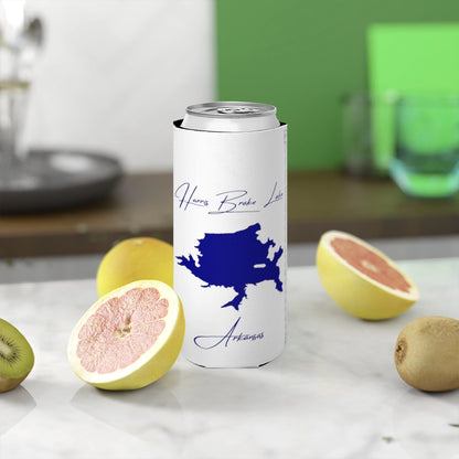 Arkansas  Harris  Brake  Lake  Slim  Can  Koozie  front  position  view  from  context-2  white.webp