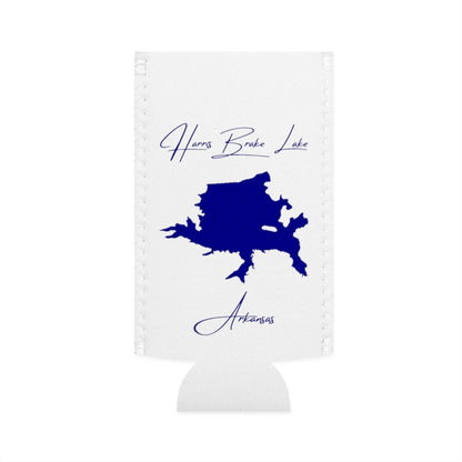 Arkansas  Harris  Brake  Lake  Slim  Can  Koozie  front  position  view  from  flat-front  white.webp
