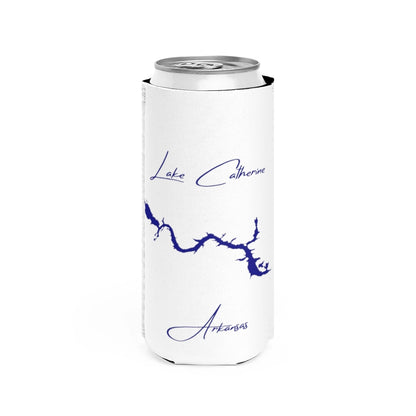 Arkansas  Lake  Catherine  Slim  Can  Koozie  front  position  view  from  front  white.webp