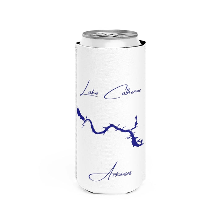 Arkansas  Lake  Catherine  Slim  Can  Koozie  front  position  view  from  front  white.webp
