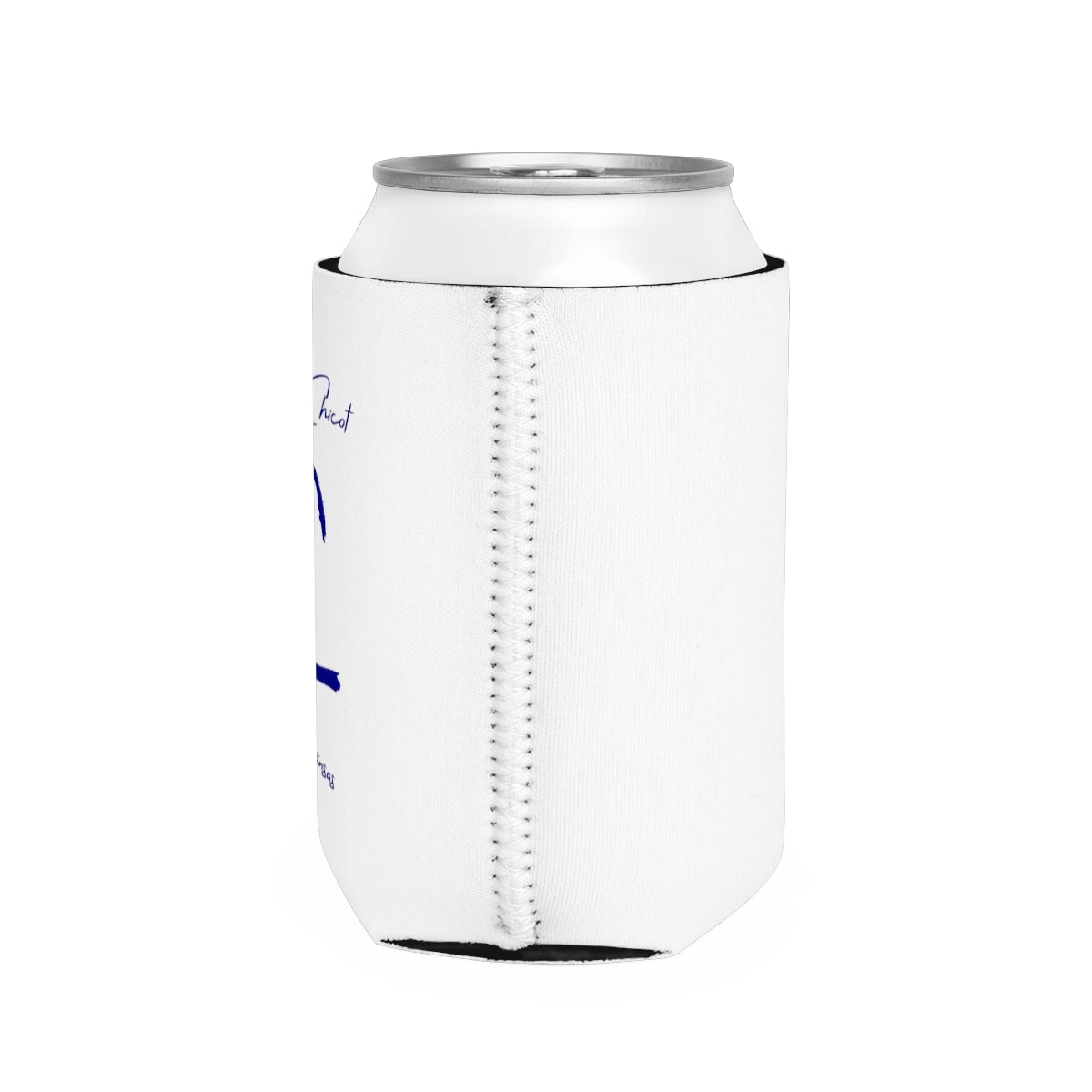 Arkansas  Lake  Chicot  Can  Koozie  all  position  view  from  right  white.webp