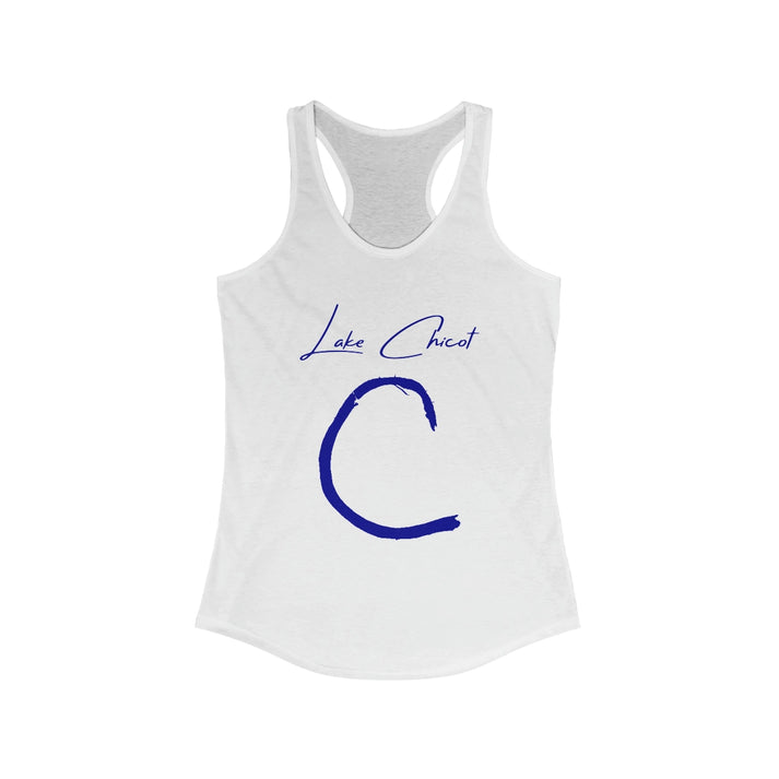 Arkansas  Lake  Chicot  Racerback-Tank  front  position  view  from  front  solid  white.webp