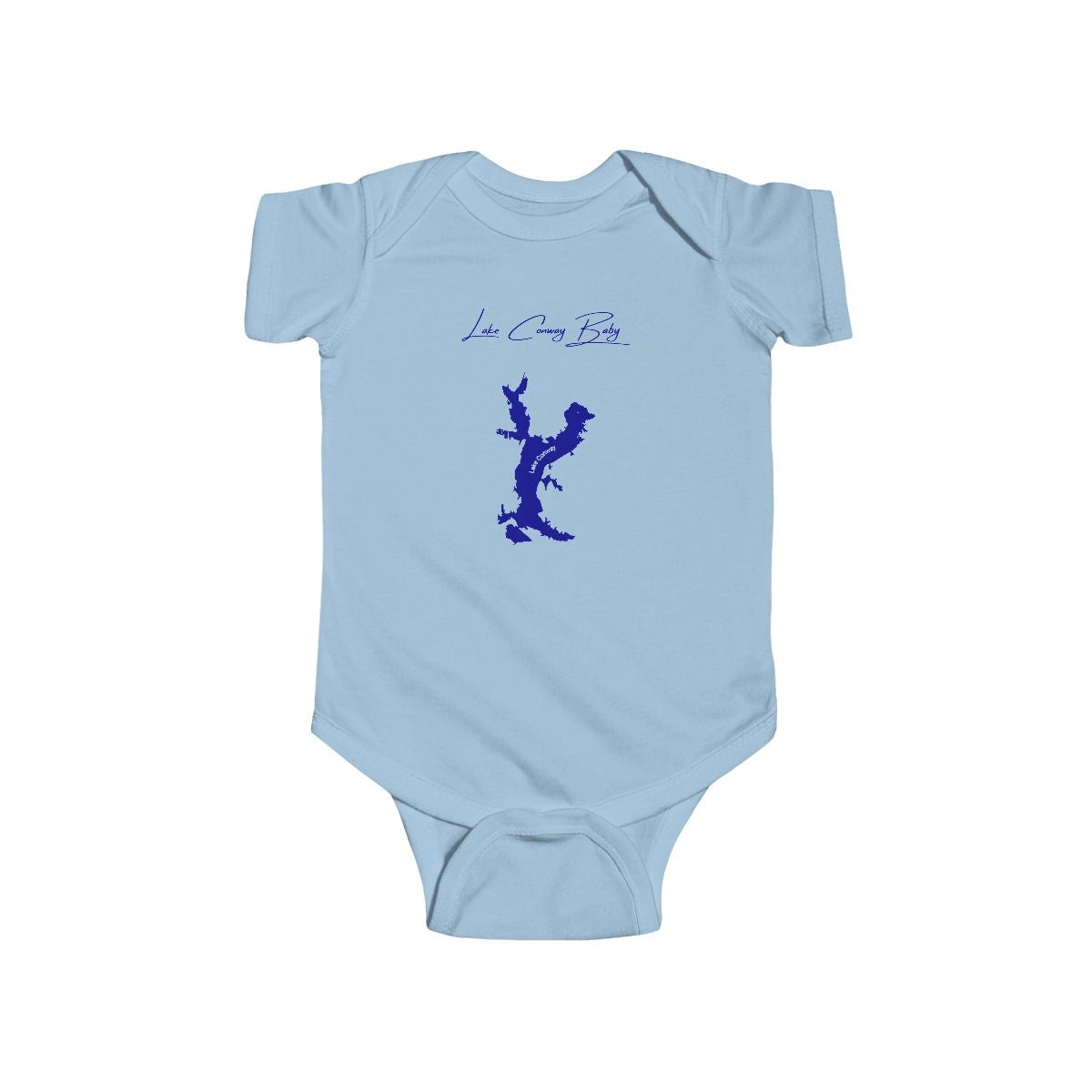 Arkansas  Lake  Conway  Onesie  front  position  view  from  front  light  blue.webp