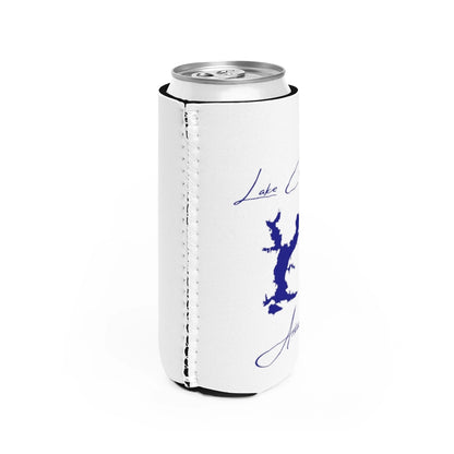 Arkansas  Lake  Conway  Slim  Can  Koozie  all  position  view  from  right  white.webp