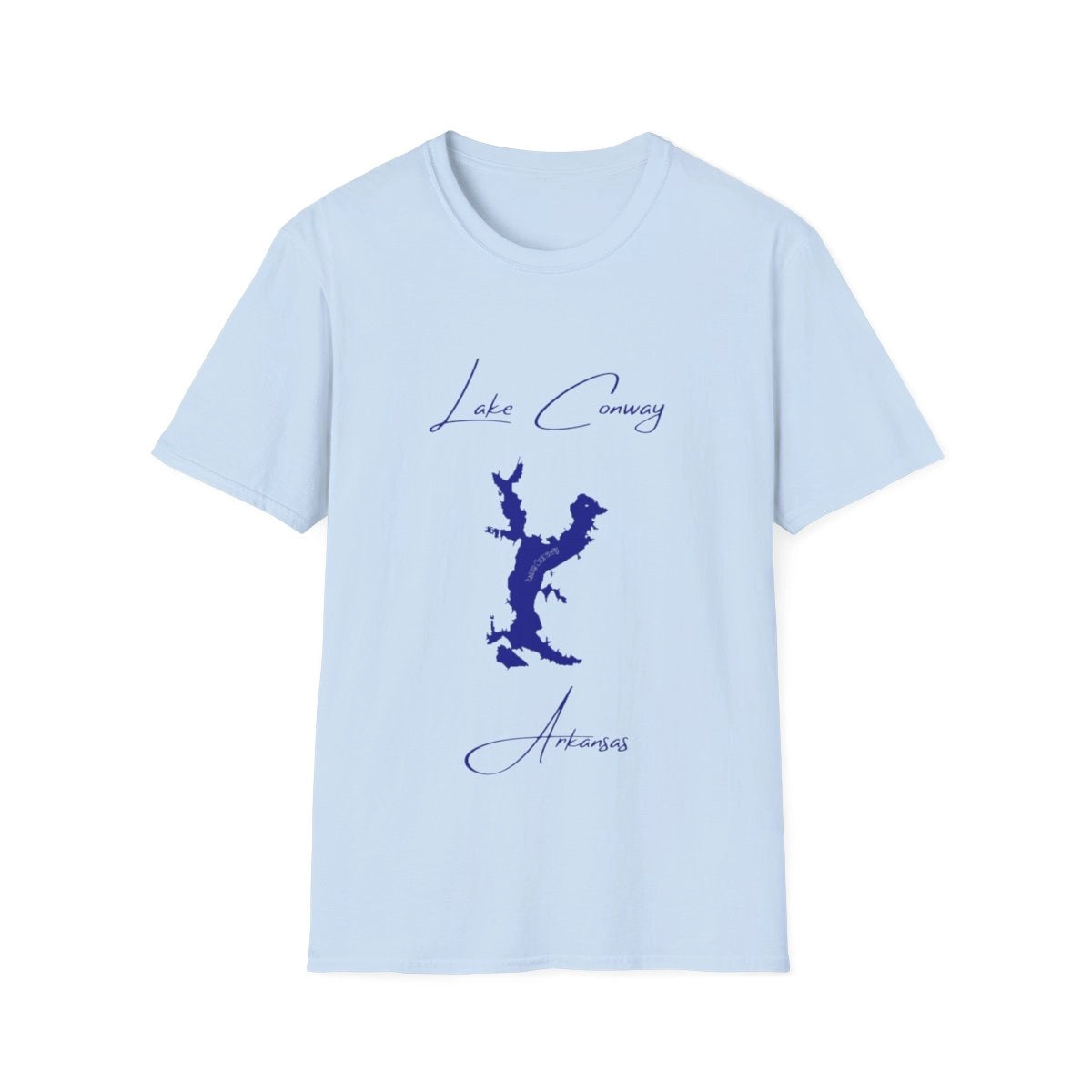 Arkansas  Lake  Conway  T-shirt  front  position  view  from  front  light  blue.webp