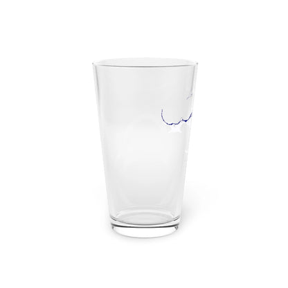 Arkansas  Lake  Dardanelle  16oz  Pint  Glass  front  position  view  from  left  16oz.webp