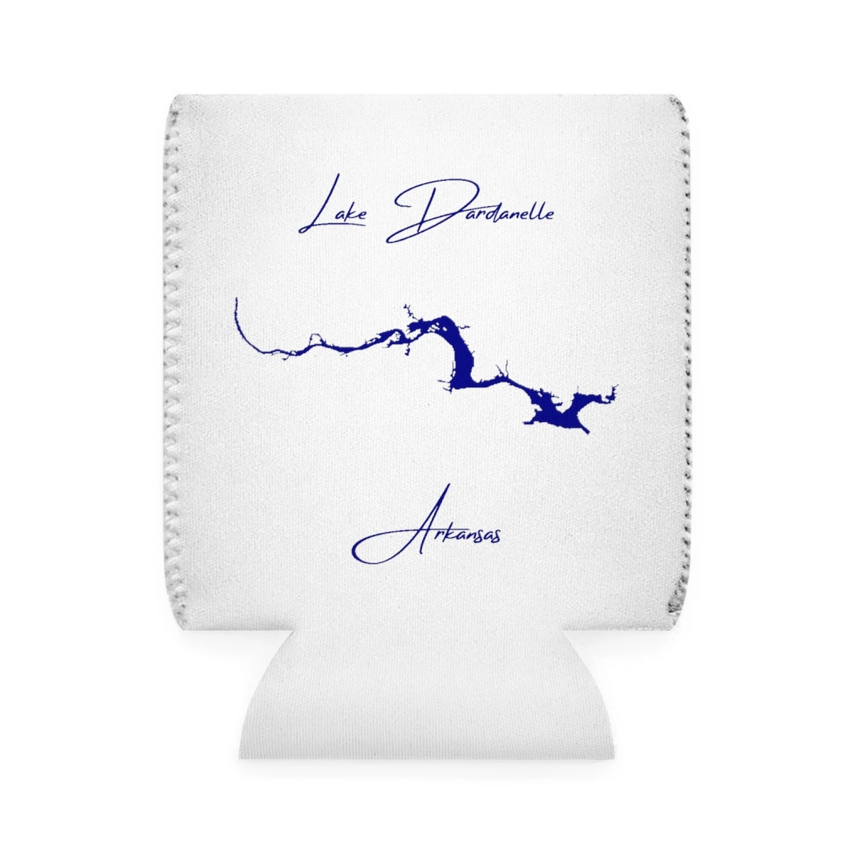 Arkansas  Lake  Dardanelle  Can  Koozie  front  position  view  from  front-1  white.webp