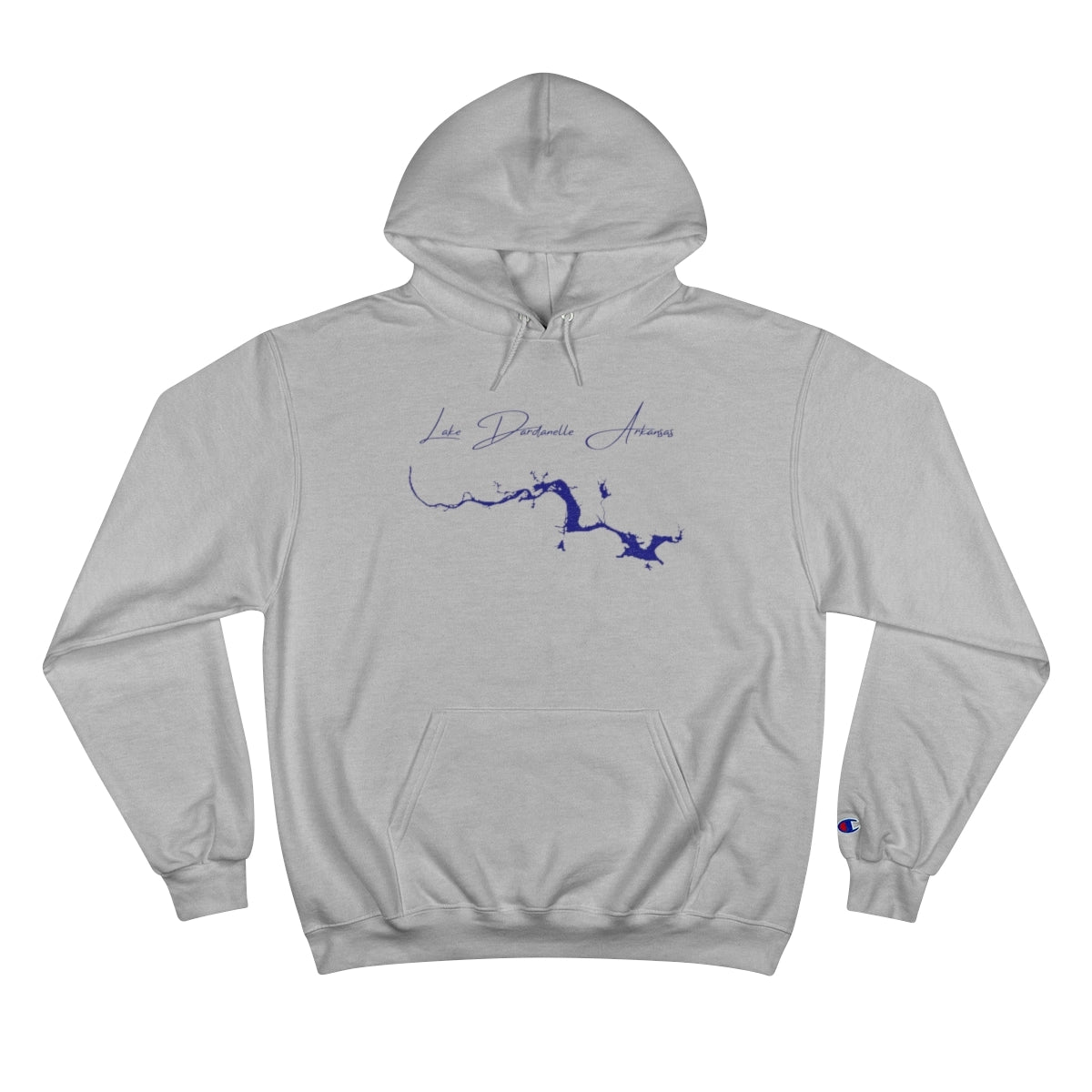 Arkansas  Lake  Dardanelle  Hoodie  front  position  view  from  front  light  steel.webp