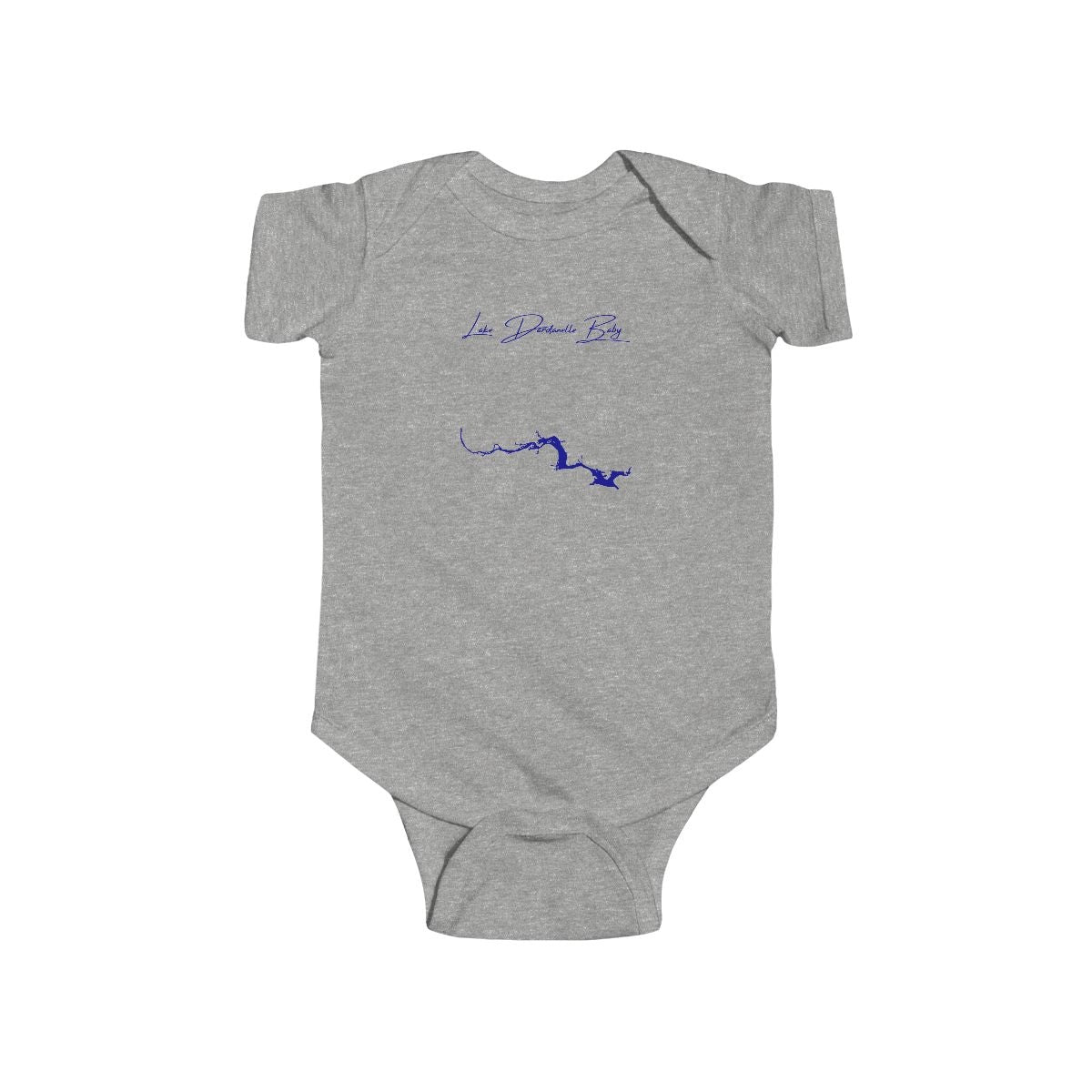 Arkansas  Lake  Dardanelle  Onesie  front  position  view  from  front  heather.webp