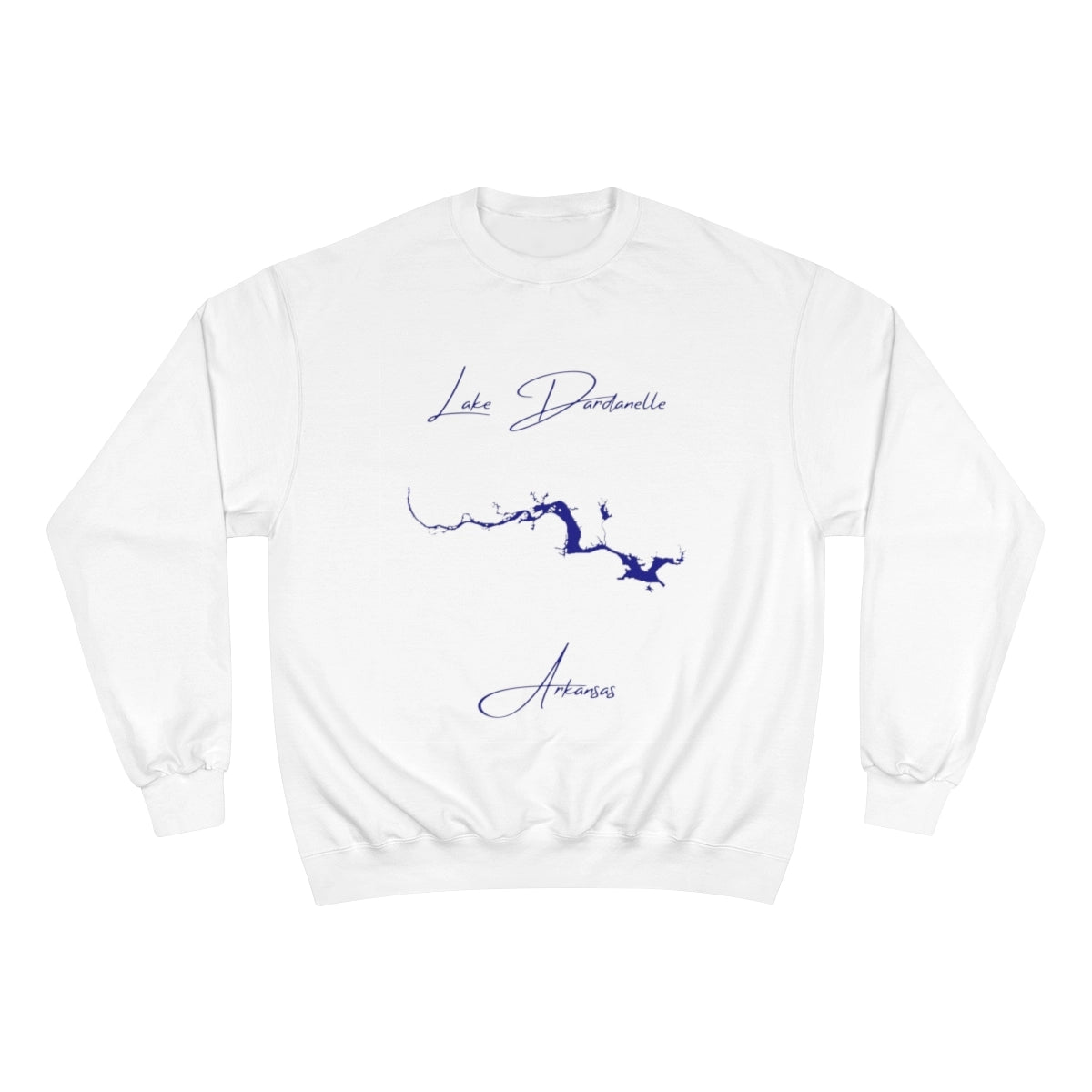 Arkansas  Lake  Dardanelle  Sweatshirt  front  position  view  from  front  white.webp