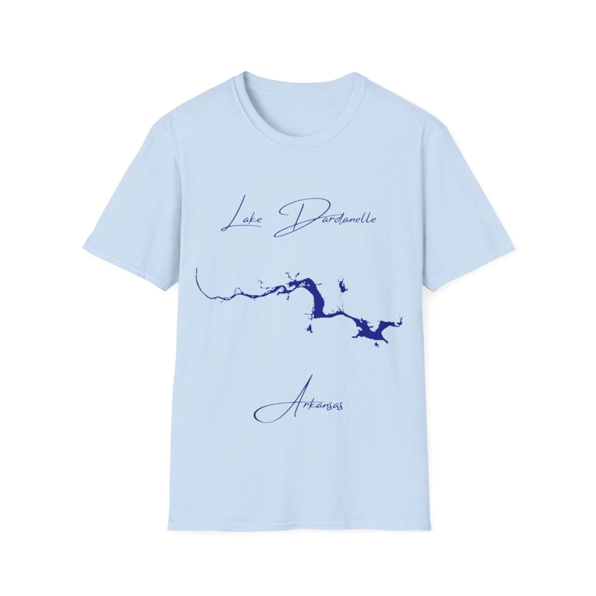 Arkansas  Lake  Dardanelle  T-shirt  front  position  view  from  front  light  blue.webp